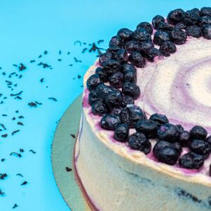 Tarta de Te Early Grey con Limón y Arándanos